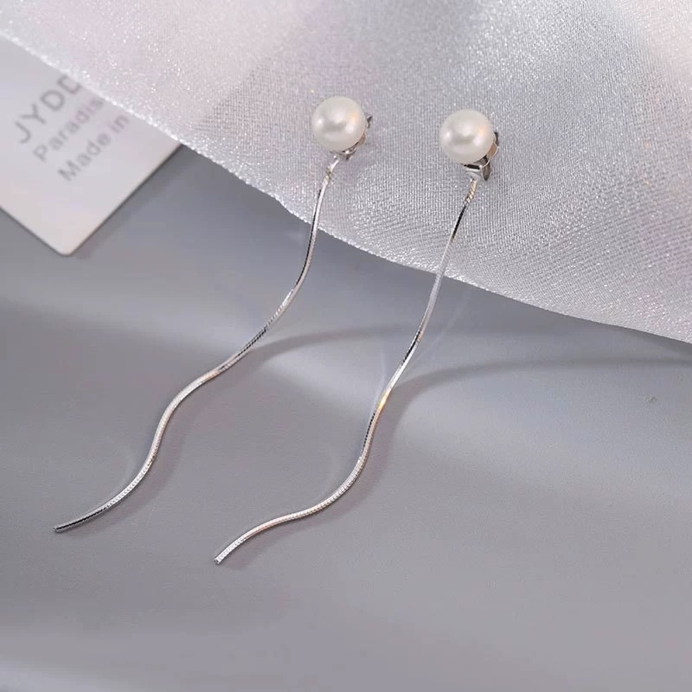 Fashion Pearl Tassel Earrings